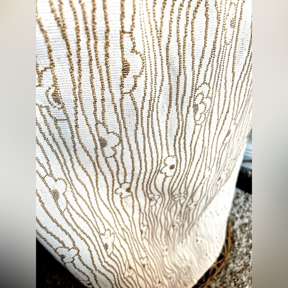 Handmade Gold Floral Vintage Elastic Waisted Skirt 27”-42” - Picture 5 of 10